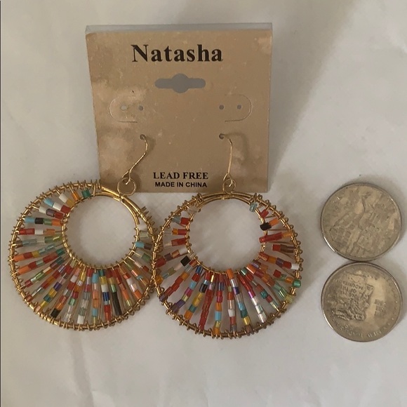 Beaded hoops - Picture 3 of 4